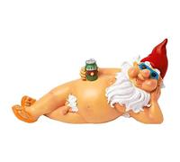 Funny Rude Garden Gnomes,Garden Gnome Statue Naughty Garden Funny Gnome,Naughty Couple Garden Statue Dwarf Lawn Decorations,Outdoor Goblin Art Decoration (Beach male)