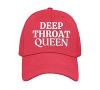 Funny Rude Gay Cap Deep Throat Queen (UK, Alpha, One Size, Red)