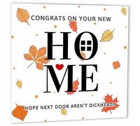Funny Rude Happy New Home Card - Congratulations House warming Cards