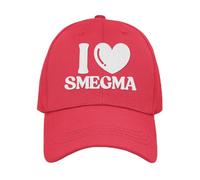 Funny Rude Hat I Love Smegma (UK, Alpha, One Size, Red)
