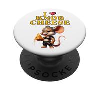Funny Rude - I Love Knob Cheese for Stag Do Hen Party Mouse PopSockets Adhesive PopGrip