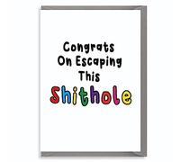 Funny Rude Leaving Card for Work Colleague - Escaping N20