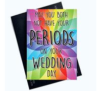 Funny Rude Lesbian Wedding Cards Novelty Not Have Periods On Your Wedding PC967
