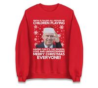 Funny Rude Prince Andrew Christmas Jumper, Snow Is Falling Xmas Sweatshirt, Merry Christmas Everyone Sweater Red
