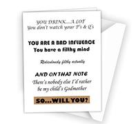 Funny Rude Proposal Card for Will You Be My Child Godparent Godmother Godfather