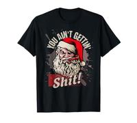 Funny Rude Santa Smoking a Cigar - Bad Santa Christmas T-Shirt