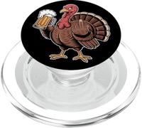 Funny Rude Thanksgiving Turkey Beer Humor PopSockets PopGrip for MagSafe