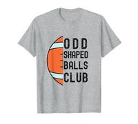 Funny Rugby Ball Player Joke Pun Rugby Odd Shaped Ball Club T-Shirt, Men, Heather Grey, Large