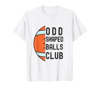 Funny Rugby Ball Player Joke Pun Rugby Odd Shaped Ball Club T-Shirt, Men, White, X-Large