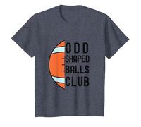 Funny Rugby Ball Player Joke Pun Rugby Odd Shaped Ball Club T-Shirt, Youth, Heather Blue, X-Small