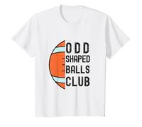 Funny Rugby Ball Player Joke Pun Rugby Odd Shaped Ball Club T-Shirt, Youth, White, Medium