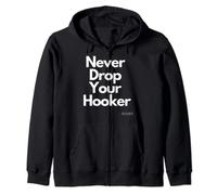 Funny Rugby Prop and Rugby Hooker for Rugby Players Zip Hoodie
