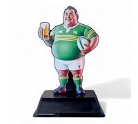 Funny Rugby Trophy for Men | Pints & Glory Novelty Award | Engraved Plate Included | Acrylic Comedy Gift for Team Player Captain Club Social Union Match Banter Tour Pub End of Season