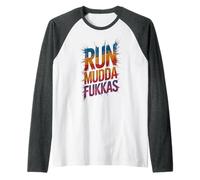 Funny Run MUDDA FUKKAS Mud Girls Gone Mudding Mudder Fakas Raglan Baseball Tee