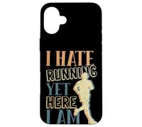 Funny Runner I Hate Running Yet Here I Am Running Lovers Case for iPhone 16 Plus