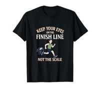 Funny Runner Keep Your Eyes on Finish Line Marathon T-Shirt