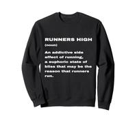 Funny Runners High Definition Marathon Running Joke Meaning Sweatshirt