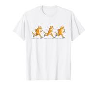 Funny Running Cat Runner Sarcastic Jogging Cat T-Shirt