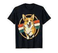 Funny Running Corgi Dog Retro Pembroke Welsh Art Value Graphic T-Shirt