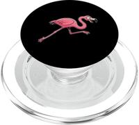 Funny Running Flamingo Cartoon Crazy Bird PopSockets PopGrip for MagSafe