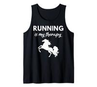 funny Running is my therapy tshirt Tank Top