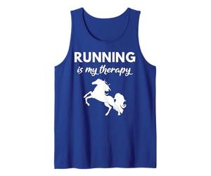 funny Running is my therapy tshirt Tank Top