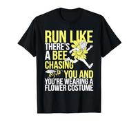 Funny Running Quote A Bee is Chasing You Marathon Value Graphic T-Shirt, Men, Black, M