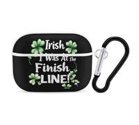 Funny Running St Patricks Race Cute Earbuds Case Compatible with Airpods Pro Wireless Headphones Cover with Carabiner