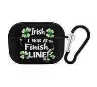 Funny Running St Patricks Race Cute Earbuds Case Compatible with Airpods Pro Wireless Headphones Cover with Carabiner
