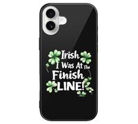 Funny Running St Patricks Race Printed Phone Case Cute Slim Glass Cellphone Protective Cover Unisex Compatible with iPhone 16/16 Plus/16 Pro/16 Pro Max/16 E