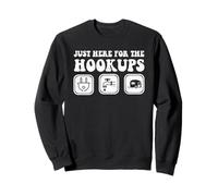 Funny RV Camping Just Here For The Hookups Vintage Motorhome Sweatshirt
