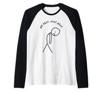 Funny Sad Stick Man with No Zest. Just Rest. Raglan Baseball Tee