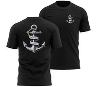 Funny Sailing T Shirt for Men Knot Old Just Seasoned Anchor Dad Gift for Him Fisherman Fathers Day, L, Black