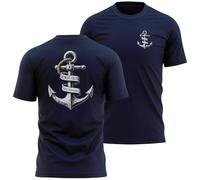 Funny Sailing T Shirt for Men Knot Old Just Seasoned Anchor Dad Gift for Him Fisherman Fathers Day, XXL, Navy