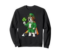 Funny Saint Bernard Leprechaun St Patricks Day Womens Mens Sweatshirt