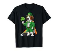 Funny Saint Bernard Leprechaun St Patricks Day Womens Mens T-Shirt
