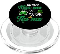 Funny Saint Patrick You Can't Kiss Me But You Can Tip Me PopSockets PopGrip for MagSafe