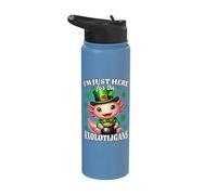 Funny Saint Patricks Day Costume Axolotl Stainless Steel Insulated Water Bottle