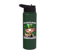 Funny Saint Patricks Day Costume Axolotl Stainless Steel Insulated Water Bottle