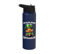 Funny Saint Patricks Day Costume Capybara Stainless Steel Insulated Water Bottle
