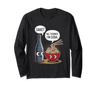 Funny Sake No Thanks I'm Soba Asian Food Humor Long Sleeve T-Shirt