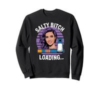 Funny Salty Bitch design with retro humor and Sass Vibes Sweatshirt