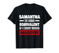 Funny Samantha Saying Human Hangover Samantha Name Value Graphic T-Shirt, Men, Black, S