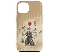 Funny Samurai Cat Warrior Japanese Ukiyo-e Ink Wash Painting Case for iPhone 13