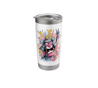 Funny Samurai Peace Graffiti Pop Character Graphic Face Stainless Steel Insulated Tumbler