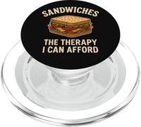 Funny Sandwich Quote The Therapy I Can Afford Food Design PopSockets PopGrip for MagSafe