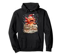 Funny Santa Axolotl Gingerbread Cookie Town Christmas Parody Pullover Hoodie