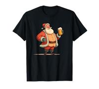 Funny Santa Claus Drinking at Work Costume T-Shirt