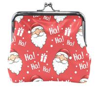 Funny Santa Claus Red Christmas Wallet for Women Leather Kiss Clasp and Change Buckle Funny Red Santa Claus One Piece Funny Red Santa Claus UNITALLA Classic, Funny Red Santa Claus, UNITALLA, Classic