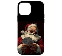 Funny Santa Claus with Poker Cards and Chips Costume Case for iPhone 12 mini